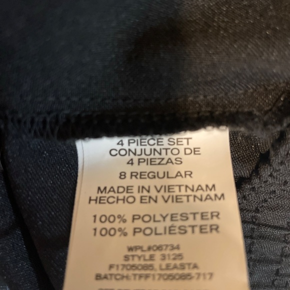 TFW Toddler Boys Dress Up Black Red, Size 8, Tie Vest, Slacks, Shirt, 4-Piece - Picture 4 of 5